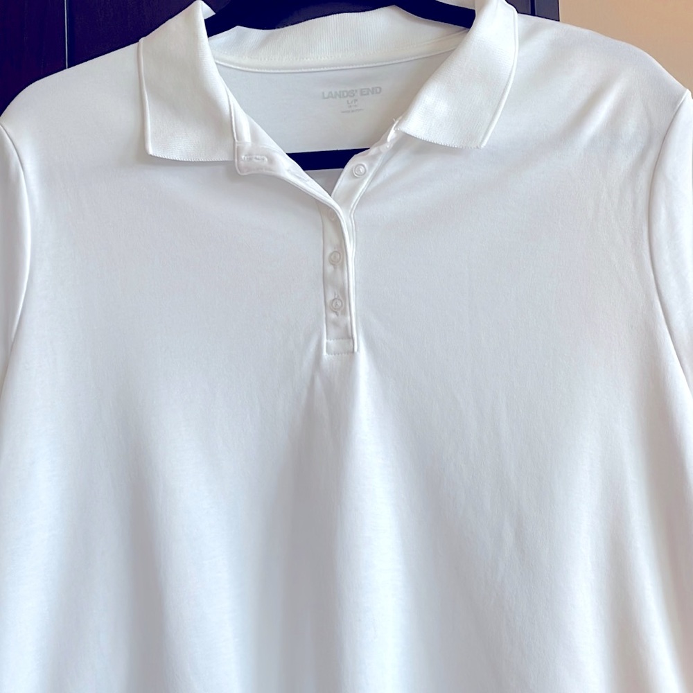 Land’s End White Polo
